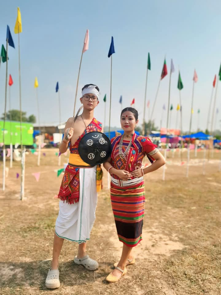 Koch couple in traditional dress